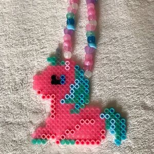 Unicorn Heart Pendant Necklace — Pink, OS, NWT (Kawaii/Y2K)